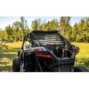 أوه ، شاشة الغبار الخلفية العلم ، تناسب Polaris RZR Pro XP شاشة الغبار الخلفي S/X4/S4 (حوالي 900s)