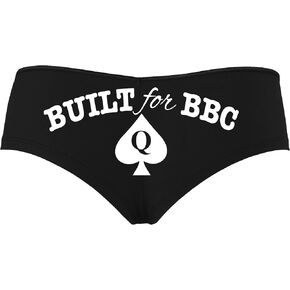 Knaughty Knickers Built for BBC PAWG Queen of Spades QOS Black Boyshort Panties