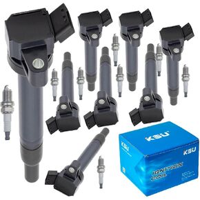 KSU Ignition Coil Pack مع Iridium Parch Plug Lexus SC430 GX470 GS430 LX470 LS430 LAND CRUISER TUNDRA SENDIA 4RUNNER 4.3L 4.7L V8 UF230 9091902230