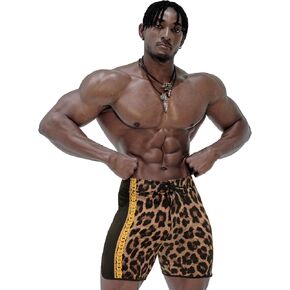 IFBB 15inch Mensphysique Board-Shorts Posing Trunks Competition (Jaguar_Black)