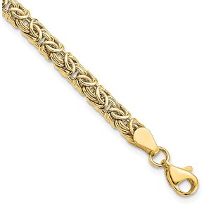 Avariah 14K Yellow Gold Polished Byzantine Bracelet - 7"