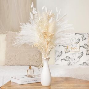 Natural Dried Pampas Grass Bouquet, Bunny Tails Dried Flowers - Fluffy Boho Home Decor Perfect as a Warm Gift, Rural Farmhouse Party, Living Room, Entry Way Table Home Decor, and Wedding Decor (54) in Saudi Arabia