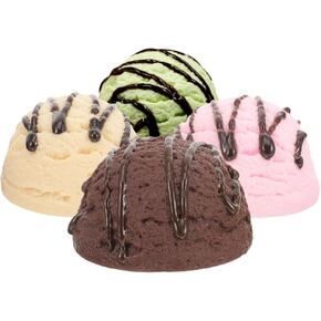 Vosarea 4pcs Ice Ice Cream Scoop واقعية محاكاة مزيفة حلوى تقليد الطعام النسخ المتماثل نموذج الآيس كريم للمحلات التجارية المنزلية عرض الديكور
