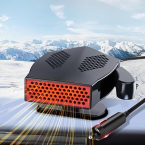 Car Heater, 12V 200W Portable Car Heaters and Defroster, Car Windshield Defogger and Defroster, Car Heater That Plugs into Cigarette Lighter, 2 In1 Fast Heating & Cooling Heater for All Cars
