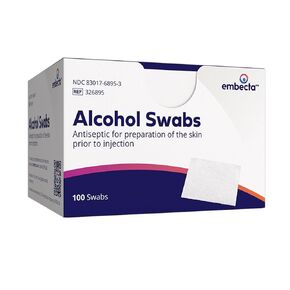 Becton Dickison Alcohol Swabs, 100 Foil Wrap Wipes/Box