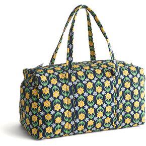 Vera Bradley Premium Cotton Bag bage Original Duffel ، النرجس البري
