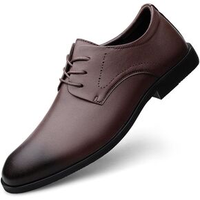 MWX Men's Dress Shoes Classic Leather Oxfords Lace Up Formal Round Toe Shoes