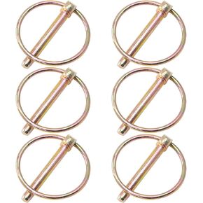 Litoexpe 6 PCS 3/16 Inch Lynch Pin مع حلقة ، دبابيس LINCH الثقيلة للجرارات المزرعة والشاحنات والمقطورات والزر (3/16 "x1-7/16") in Kuwait
