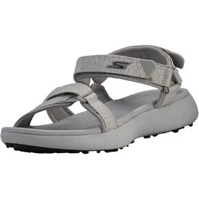 Skechers Women's 600 Spikeless Sandals Golf Shoe, Light Grey, 8 M US