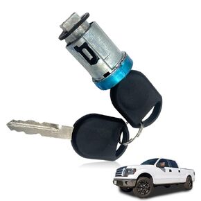 Ignition Switch Lock Cylinder with 2 Transponder Chip Keys Fit for Ford F150 F250 F350 Focus Escape Mustang Lincoln Mercury & Mazda Models Replaces 924-717, 4L3Z11582BB, C-42-197