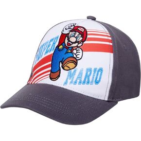 Nintendo Boys Super Mario Bros. Cotton Baseball Cap (Size 4-7) ، Size Age 4-7 ، Super Mario