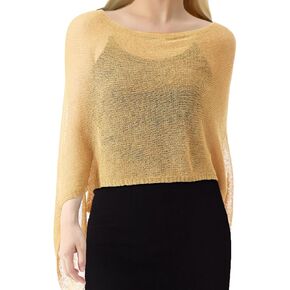 1 PCS Women CHER PONCHO تجاهل الصيف بلوزة قمة خفيفة الوزن المعطف الشرير بوليرو لثوب السهرة الرسمية