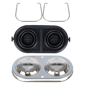 Chrome Master Cylinder Cover with Bails & Gaskets Kit Replacement for 1967-1982 Corvette