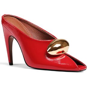 Oiamenne Stiletto Heels for Women Peep Toe Heeled Mules Sandals Pointed Toe Pumps High Heeled Sandals for Women Comfortable Casual Wedding Office Dating Dress Shoes