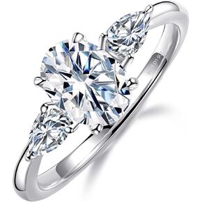 1.5C Cut Radiant Cut Moissanite Rings for Women D Color VVS1 Clarity Lab التي تم إنشاؤها في خواتم الخطبة مويسانيت
