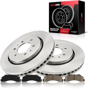 Torchbeam Front Brakes and Rotors Kit Brake Pads Brake Rotors and Pads Compatible with Ford 2010-2020 F-150, Ford 2010-2021 Expedition, Lincoln 2010-2021 Navigator,Brake Rotors + Ceramic Pads Kit