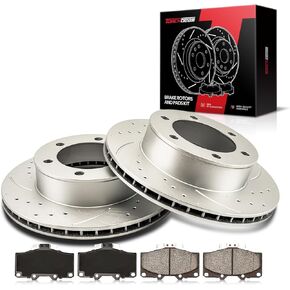 Torchbeam Front Brakes and Rotors Kit Brake Pads Brake Rotors and Pads for Toyota 1996-2002 4Runner, Toyota 1998 Tacoma,1995-1997 2004 Tacoma 3.4L,1995-1997 Tacoma 2.7L,Brake Rotors + Ceramic Pads Kit
