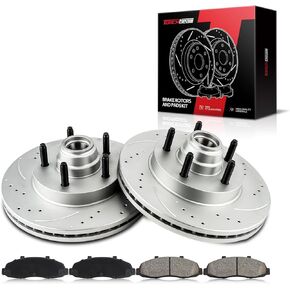 Torchbeam Front Brakes and Rotors Kit Brake Pads Brake Rotors and Pads for Ford 2000-2003 F-150 4.2L, Ford 2000-2003 F-150 4.6L, Ford 2000-2003 F-150 5.4L, 2002 Blackwood,Brake Rotors Ceramic Pads Kit