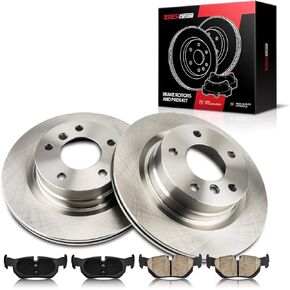Torchbeam Rear Brakes and Rotors Kit Brake Pads Brake Rotors and Pads Compatible with BMW 2007-2013 328i 3.0L,Brake Rotors + Ceramic Pads Kit