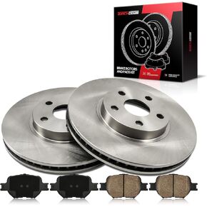 فرامل Torchbeam الأمامية والدوارات مجموعة منصات الفرامل دوارات الفرامل ومنصات متوافقة مع Toyota 2002-2005 Celica 1.8l ، دوارات الفرامل + منصات السيراميك