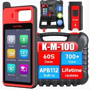Autel Maxiim KM100 أداة برمجة التشخيص المبرمج FR-EE التحديث LITE من IM508S IM608 PRO II بنيت في APB112 OBD التعلم على 95 ٪ السيارات فين ومسحور/ترخيص اتصال wifi