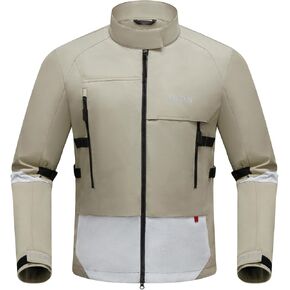 Motorcycle Jacket for Men, Summer Mesh Riding Jacket with CE Armor, Lightweight Breathable Biker Racing Gear