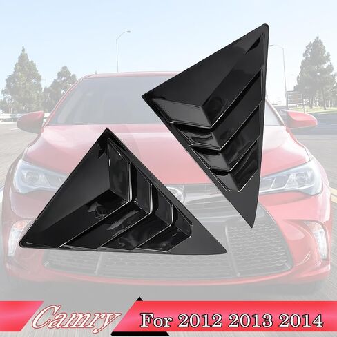 Window Subover 2PCS تنفيس الجانبي النافذة لوزه السابع من تويوتا كامري 2012 2014 ، ABS Print Sport Window Cover Covereds ، Express Trim Accessories - Blude Black in Kuwait