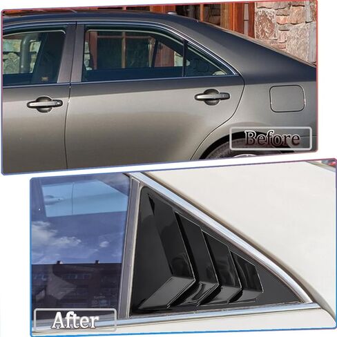 Window Subover 2PCS تنفيس الجانبي النافذة لوزه السابع من تويوتا كامري 2012 2014 ، ABS Print Sport Window Cover Covereds ، Express Trim Accessories - Blude Black in Kuwait