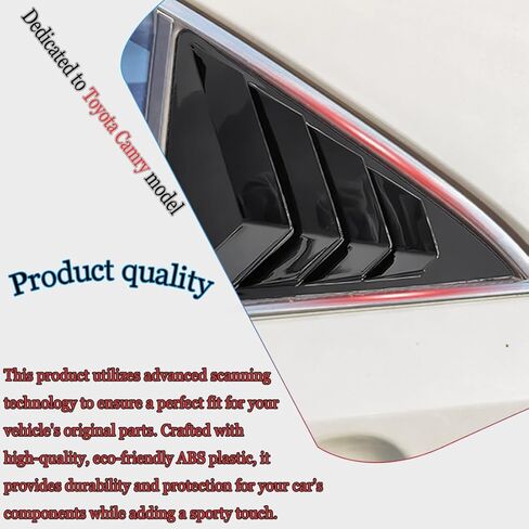 Window Subover 2PCS تنفيس الجانبي النافذة لوزه السابع من تويوتا كامري 2012 2014 ، ABS Print Sport Window Cover Covereds ، Express Trim Accessories - Blude Black in Kuwait