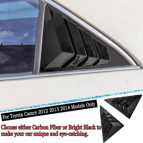 Window Subover 2PCS تنفيس الجانبي النافذة لوزه السابع من تويوتا كامري 2012 2014 ، ABS Print Sport Window Cover Covereds ، Express Trim Accessories - Blude Black in Kuwait