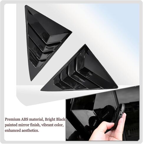 Window Subover 2PCS تنفيس الجانبي النافذة لوزه السابع من تويوتا كامري 2012 2014 ، ABS Print Sport Window Cover Covereds ، Express Trim Accessories - Blude Black in Kuwait