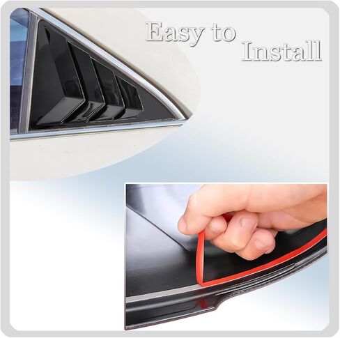 Window Subover 2PCS تنفيس الجانبي النافذة لوزه السابع من تويوتا كامري 2012 2014 ، ABS Print Sport Window Cover Covereds ، Express Trim Accessories - Blude Black in Kuwait