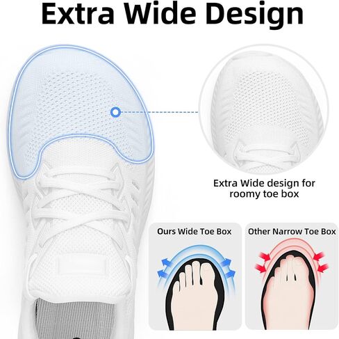 Wide Walking Shoes for Men Slip On Mens Running Shoes Tennis Shoes Lightweight Breathable Walking Sneakers Workout Gym Wide Sneakers in Saudi Arabia