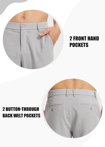 Libin Men's Imitation Linen Pants Casual Pants Lightweight Pants Summer Beach Lounge Pants in Saudi Arabia