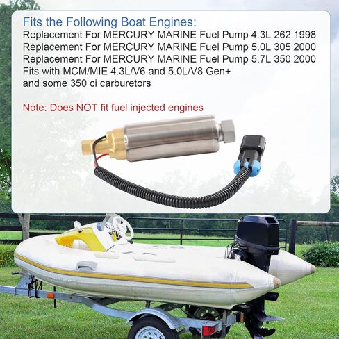 jdmspeed مضخة الوقود الكهربائية الجديدة 861155a3 استبدال لزئبق Mercruiser Marine Boat 4.3L 5.0L 5.7L V6 V8 محركات المكربن ​​محركات الضغط المنخفض محل 935432 18-8868 مع حشية in Saudi Arabia