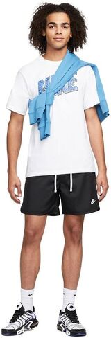Nike Sportswear Sport Essentials Men's Woven Lined Flow Shorts, Black/White, XX-Large in Kuwait