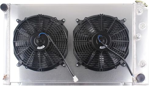 OHOB-COOL 3 Rows Full Aluminum Radiator with Shroud Fan For Chevy 1970-1987 72 86 Camaro Monte Carlo Nova El Camino GMC Oldsmobile Pontiac series in Saudi Arabia