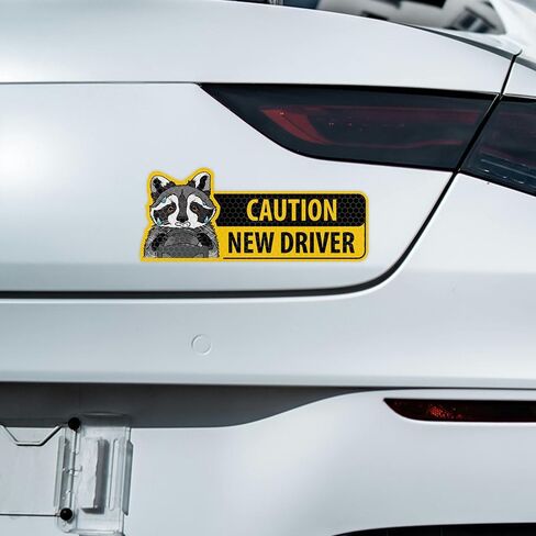 Wirester Reflective Student Driver Magnet ، ملصق صائق مصد مغناطيسي قابل لإعادة الاستخدام ، علامة تحذير جديدة على سائق السائق للسيارة - تحذير سائق جديد Tuxedo Cat in Saudi Arabia