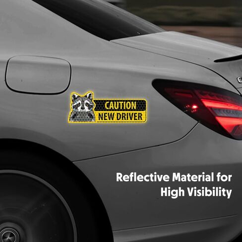 Wirester Reflective Student Driver Magnet ، ملصق صائق مصد مغناطيسي قابل لإعادة الاستخدام ، علامة تحذير جديدة على سائق السائق للسيارة - تحذير سائق جديد Tuxedo Cat in Saudi Arabia