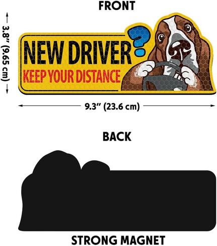 Wirester Reflective Student Driver Magnet ، ملصق صائق مصد مغناطيسي قابل لإعادة الاستخدام ، علامة تحذير جديدة على سائق السائق للسيارة - تحذير سائق جديد Tuxedo Cat in Kuwait