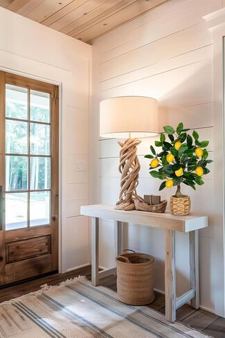 نباتات مصطنعة مصطنعة 17.3 بوصات صغيرة مزيفة شجرة الليمون الليمون الليمون الليمون الليمون الحمضيات مع وعاء منسوج فو ، زخارف الليمون الداخلي للمنزل ، المكتب ، طاولة غرفة المعيشة ، مكتب in Kuwait