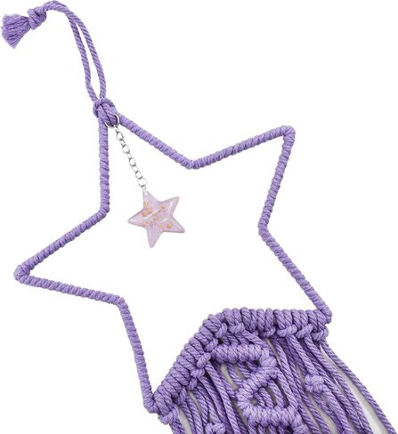 Mrmrkura Star Moon Dream Catcher for Girls Bedroom Decor Decore Home Wall Decor ، Boho Macrame Wall شنقا صيادين أحلام كبيرة للفتيان ، والبنات ، والأطفال ، والمراهقين (الأسود) in Saudi Arabia