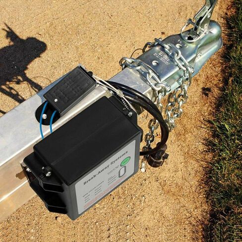 POMOMAA 12V Universal Trailer Breakes Breakaway Kit مع مؤشر LED ، ينشط الفرامل عند الفصل بين مركبة 12 فولت ، واختبار اختبار 12V Universal Universal للسيارة in Kuwait