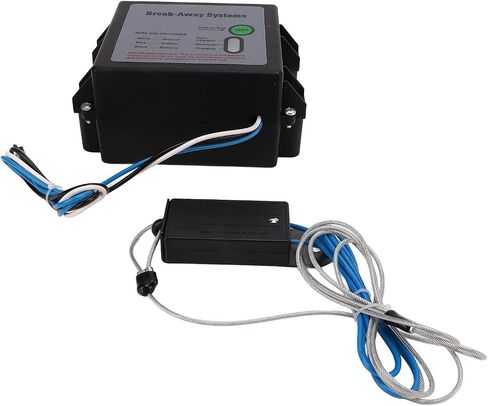 POMOMAA 12V Universal Trailer Breakes Breakaway Kit مع مؤشر LED ، ينشط الفرامل عند الفصل بين مركبة 12 فولت ، واختبار اختبار 12V Universal Universal للسيارة in Kuwait