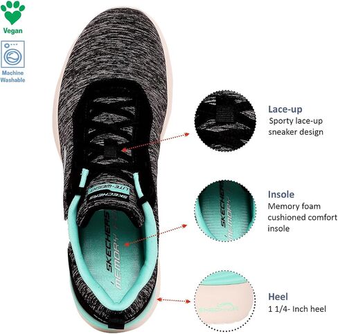 Skechers Women's D'Lites Memory Foam Lace-up Sneaker in Saudi Arabia