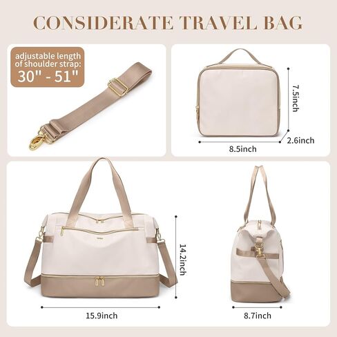 Travel Duffel Bags for Women: Weekender Bags with Shoe Compartment Carry on Overnight Bag with Toiletry Bag Gym Bag with Wet Pocket Personal Item Travel Bags Hospital for Labor Delivery in Saudi Arabia
