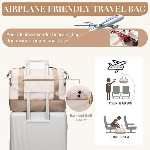 Travel Duffel Bags for Women: Weekender Bags with Shoe Compartment Carry on Overnight Bag with Toiletry Bag Gym Bag with Wet Pocket Personal Item Travel Bags Hospital for Labor Delivery in Saudi Arabia