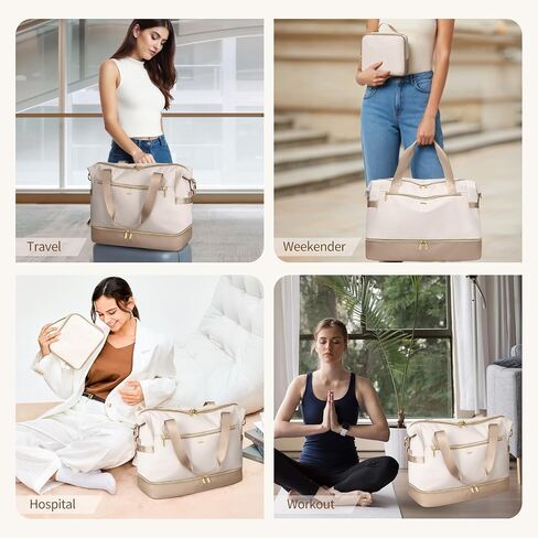 Travel Duffel Bags for Women: Weekender Bags with Shoe Compartment Carry on Overnight Bag with Toiletry Bag Gym Bag with Wet Pocket Personal Item Travel Bags Hospital for Labor Delivery in Saudi Arabia