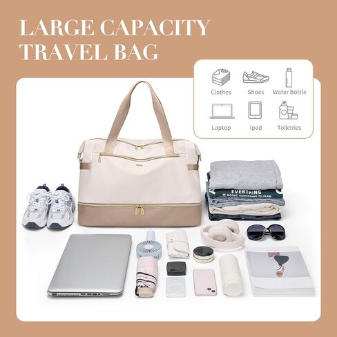 Travel Duffel Bags for Women: Weekender Bags with Shoe Compartment Carry on Overnight Bag with Toiletry Bag Gym Bag with Wet Pocket Personal Item Travel Bags Hospital for Labor Delivery in Saudi Arabia
