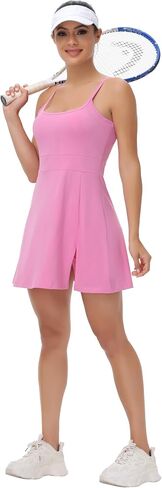 Womens Golf Tennis Dresses Workout Athletic Active Halter Mini Dress with Shorts Pockets Casual Summer Cute Outfits in Saudi Arabia